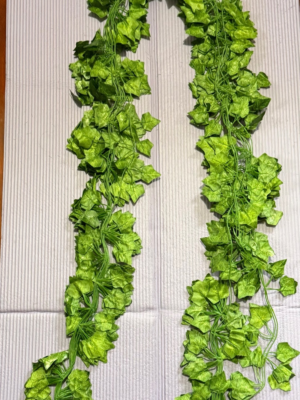 Amazon Bright Green Artificial Ivy Garland - Lifelike Leaf Vines 12count